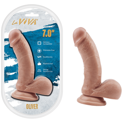 La Viva Oliver 7 Inch Dual Density Realistic Dildo - Realistic Dildos