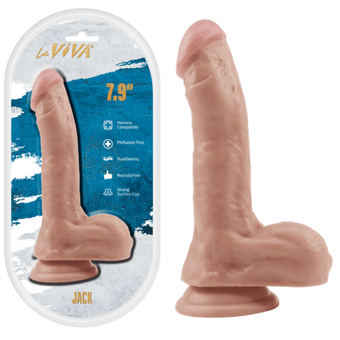 La Viva Jack 7.9 Inch Suction Cup Realistic Dildo - Realistic Dildos