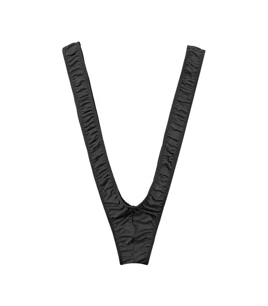 Love In Leather Sexy Spandex Mens Mankini - His Fetish