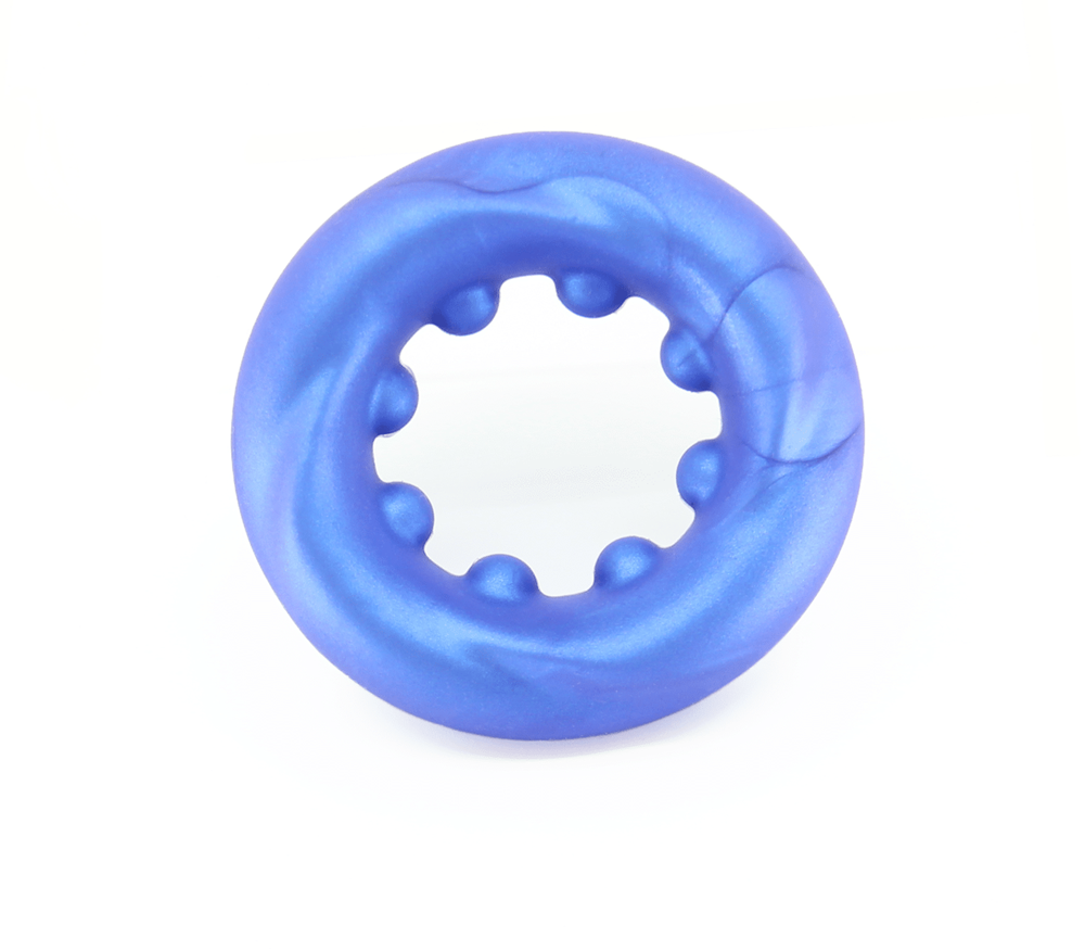 Love In Leather Mens Silicone Twisted O Ring - Stretchy Cock Rings