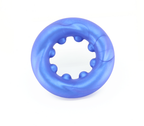 Love In Leather Mens Silicone Twisted O Ring - Stretchy Cock Rings