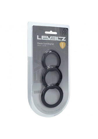 Shots LEVELZ Classic Silicone Cock Ring Set L/XL/XXL