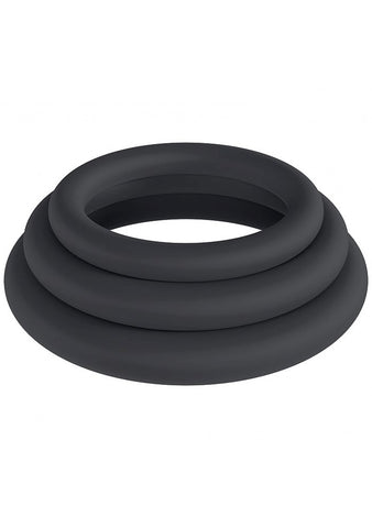 Shots LEVELZ Classic Silicone Cock Ring Set L/XL/XXL