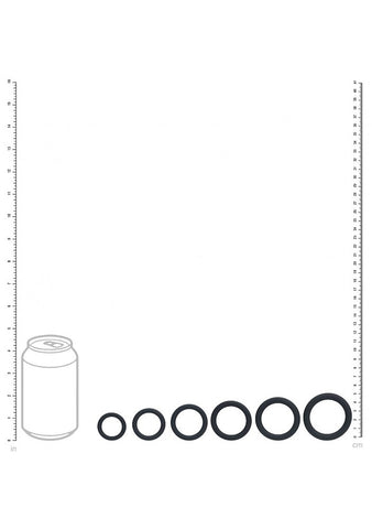 Shots LEVELZ Classic Silicone Cock Ring Set of 6 Sizes