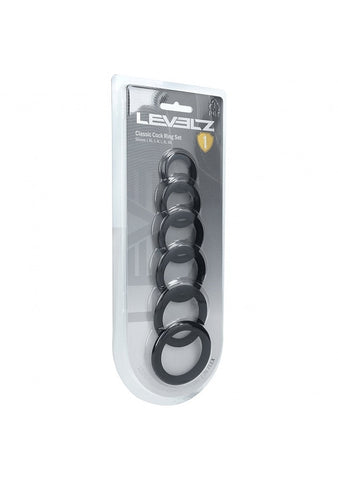 Shots LEVELZ Classic Silicone Cock Ring Set of 6 Sizes