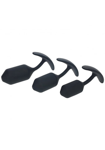 Shots LEVELZ 3 Pack Silicone Weighted Anal Plug Training Set