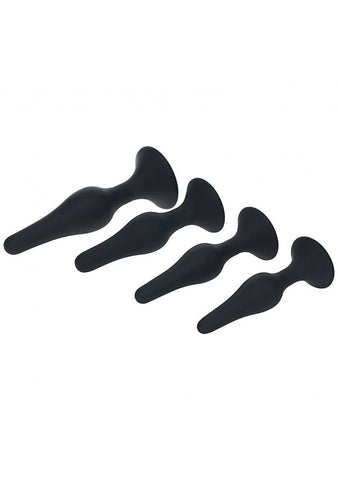 Shots LEVELZ Slim Silicone Anal Plug Kit of 4 Sizes