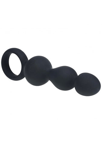 Shots LEVELZ Beaded Silicone Anal Probe with Loop