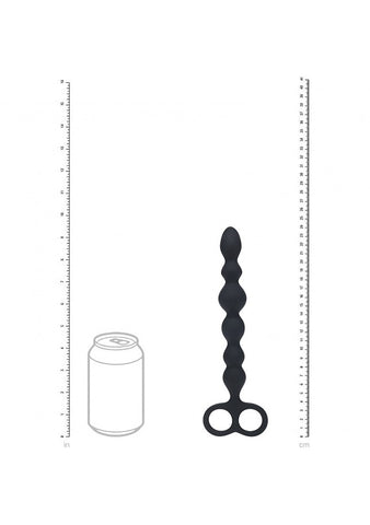 Shots LEVELZ Beaded Silicone Anal Probe with Double Loop