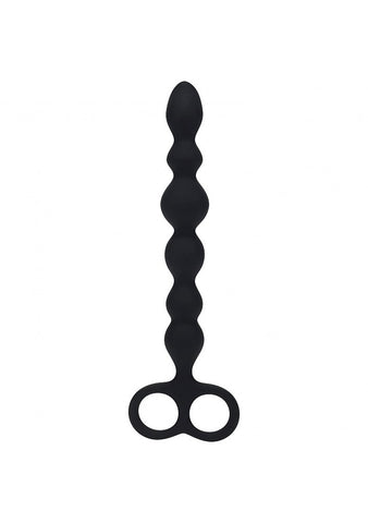 Shots LEVELZ Beaded Silicone Anal Probe with Double Loop