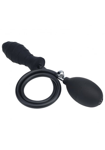 Shots LEVELZ Ribbed Silicone Inflatable Anal Plug