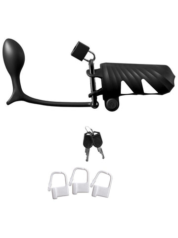 Fantasy C-Ringz Vibrating Cock Blocker with Ass-Gasm Plug