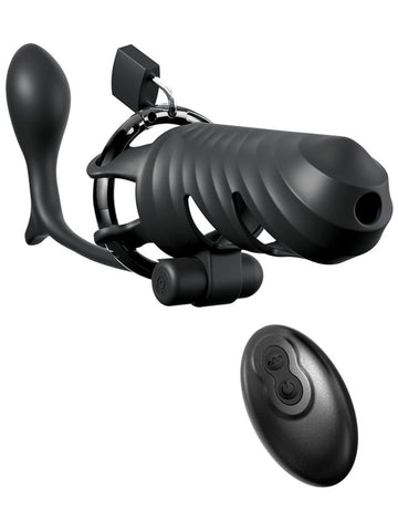 Fantasy C-Ringz Vibrating Cock Blocker with Ass-Gasm Plug