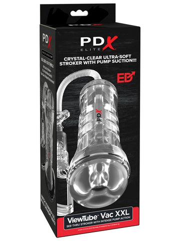 PDX Elite ViewTube Vac XXL Pump See-Thru EZ-Grip Pump Stroker