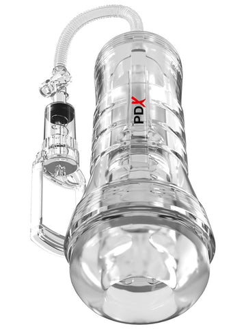 PDX Elite ViewTube Vac XXL Pump See-Thru EZ-Grip Pump Stroker