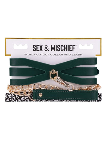 Sportsheets Indica Cutout BDSM Collar and Leash