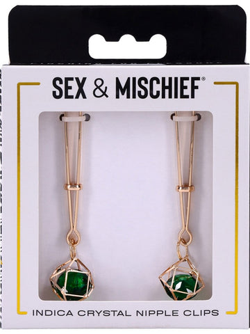 Sportsheets Indica Crystal Fetish Play Nipple Clips