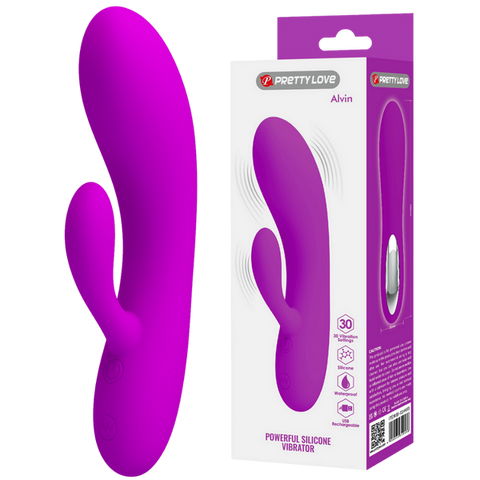 Pretty Love Alvin Rechargeable Silicone Rabbit Massager