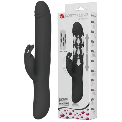Pretty Love Byron Rechargeable Rolling Rabbit Vibrator