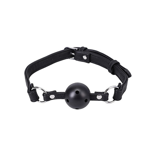 Doc Johnson BDM Play Began Leather Ball Gag In A Bag - Bondage Gags and Bits