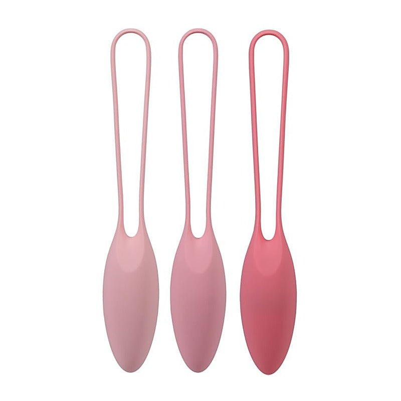 Doc Johnson 3 Silicone Balls Kegel Trainer Set In A Bag - Love Eggs and Kegel Exercisers