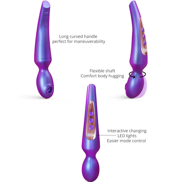 LOVE TO LOVE Pleaser Flapping Design Body Wand Purple - - Body Wands