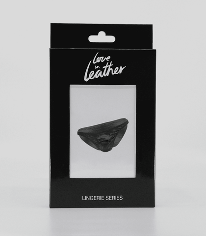 Love In Leather Mens Wet Look Front Pocket Underwear - His Fetish