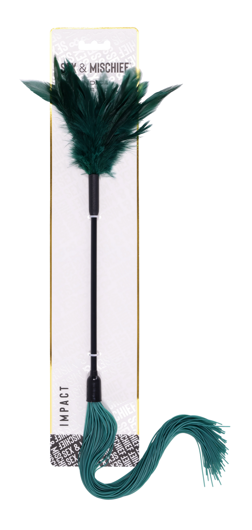 Sex & Mischief Indica Feather Tickler Whip Green - - Whips And Crops