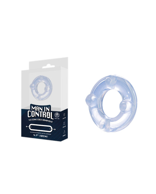 Oxballs Man In Control 12 cm Male Silicone Cock Ornament - Cock Rings