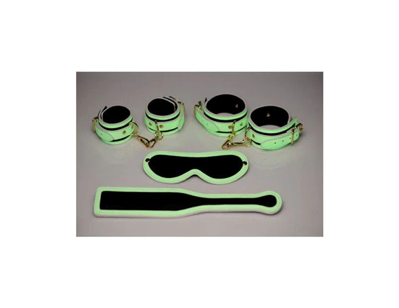 Master Series Kink In the Dark Glowing Bondage Set Fluro Green - - Bondage Kits