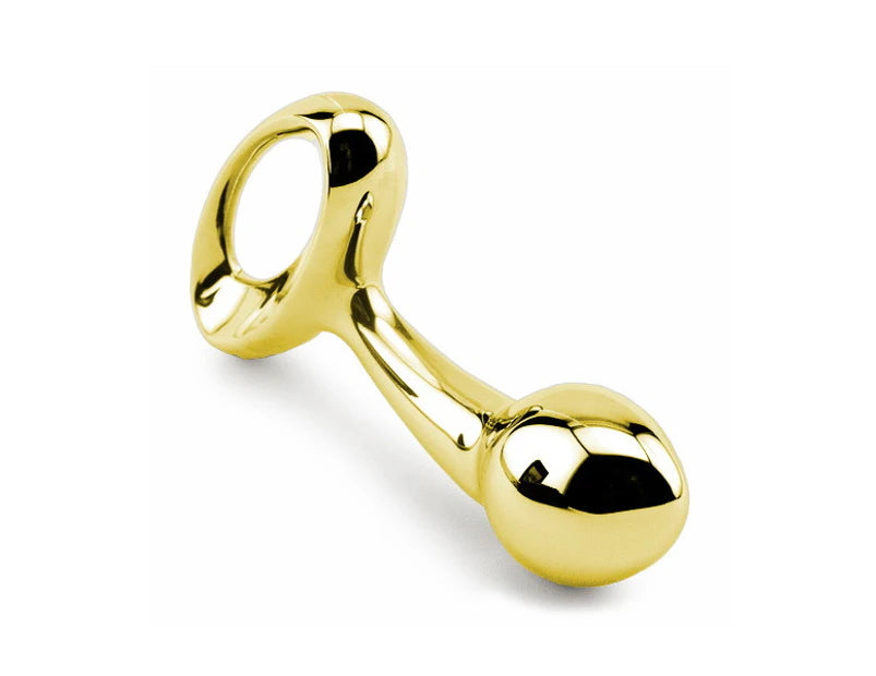 Lovetoy Luxury Pure Metal Anal Plug Gold - - Butt Plugs