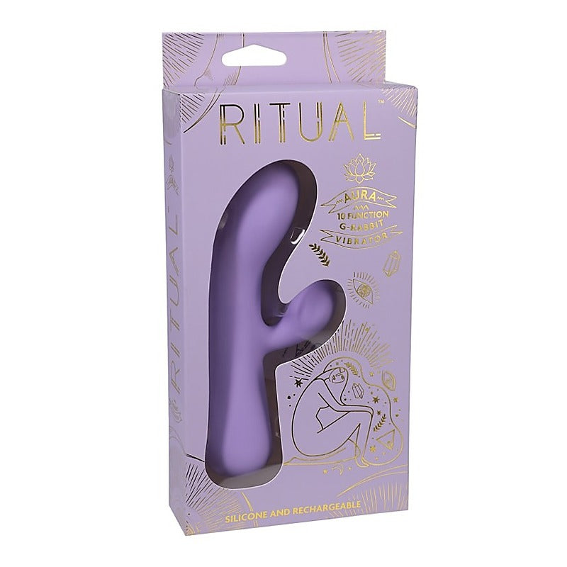 Doc Johnson Ritual Aura Rechargeable Silicone Rabbit Vibe - Rabbit Vibrators