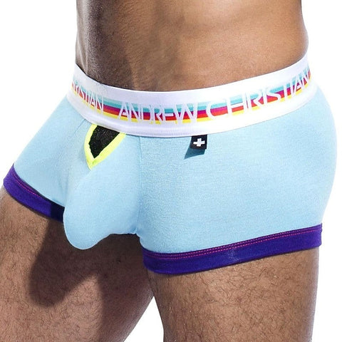 Teaser Boxer Blue by Andrew Christian - Mens Briefs And Boxers