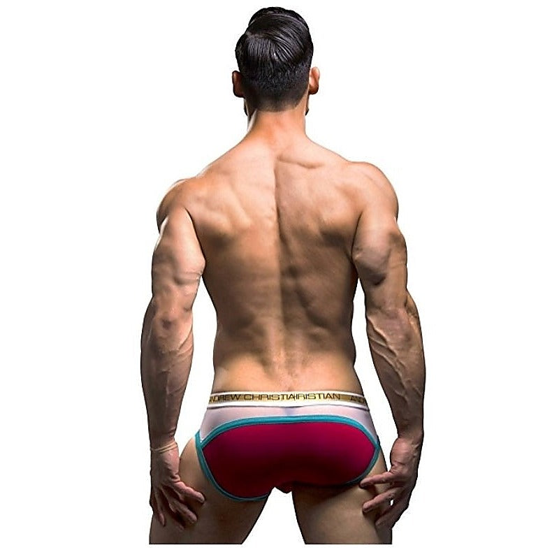 Peek-A-Boo Holiday Brief Red By Andrew Christian - Jocks and G-Strings