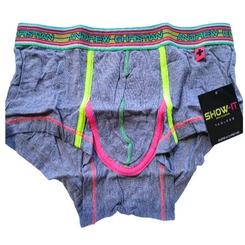 Andres Christian Show-it Tagless Men Boxer Grey - Mens Briefs And Boxers