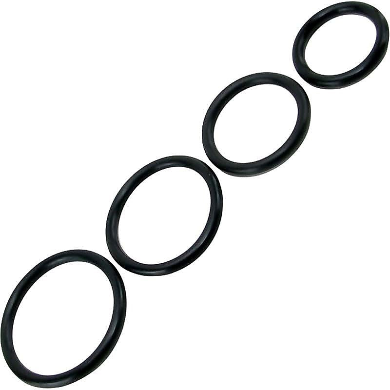 Rubber O-Cock Ring 4 Pack by Sportsheets - Cock Rings