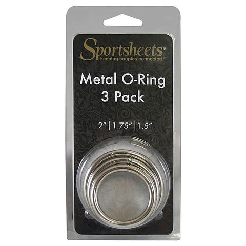 Metal O-Cock Ring 3 Pack by Sportsheets - Cock Rings