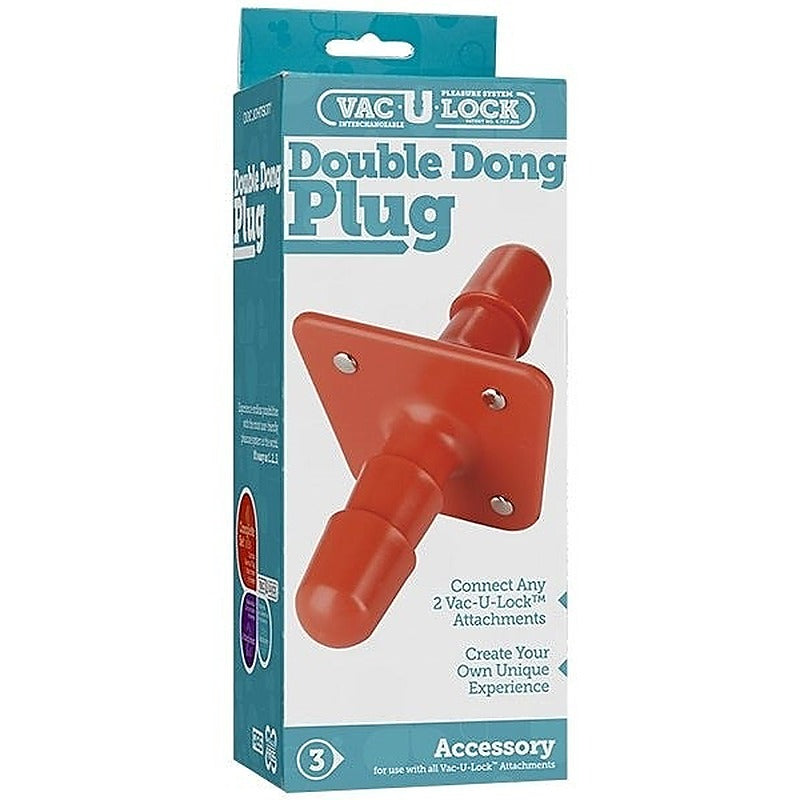 Vac-U-Lock Double Dong Plug Attachment By Doc Johnson - Strap On Sextoys