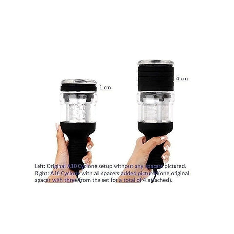 A10 Cyclone Spacer 3 Piece Set Penis Sleeve by Rends - Pumps, Extenders and Sleeves