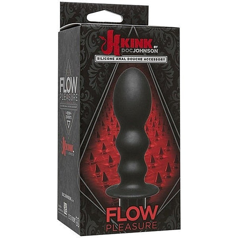 Kink Flow Silicone Anal Douche Accessory Pleasure Black - Enemas and Douches