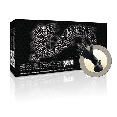 Microflex Black Dragon Zero Powder-Free Nitrile Gloves - Advanced Grip - Dental and Clinical