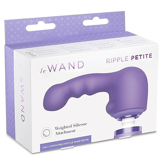 Le Wand Petite Ripple Weighted Silicone Attachment Violet - Vibrator Accessories