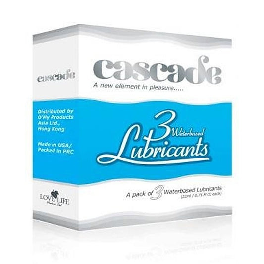 Cascade Cartridge Triple Pack Water Based Lubricants 22ml - Lubricants and Lotions