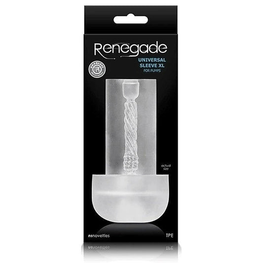 Renegade Universal Sleeve XL - Maximize Your Pumping Pleasure with Extra-Long Airtight Design - Pumps, Extenders and Sleeves