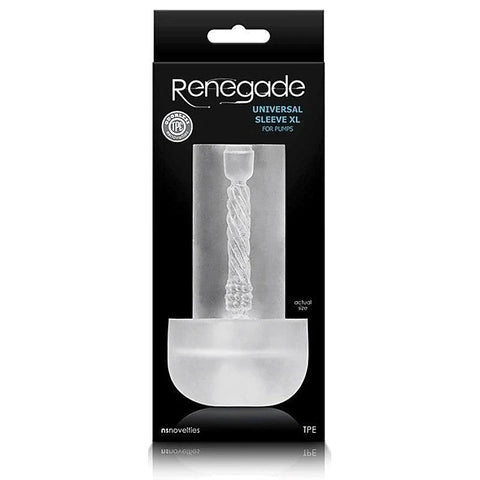 Renegade Universal Sleeve XL - Maximize Your Pumping Pleasure with Extra-Long Airtight Design - Pumps, Extenders and Sleeves