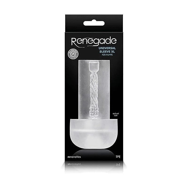 Renegade Universal Sleeve XL - Maximize Your Pumping Pleasure with Extra-Long Airtight Design - Pumps, Extenders and Sleeves