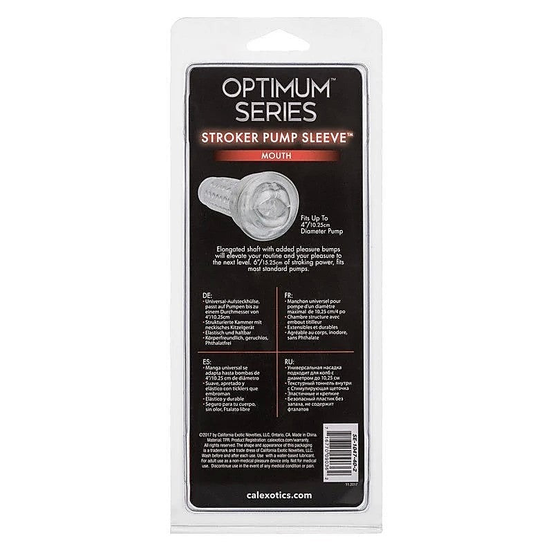 CalExotics Optimum Series Stroker Pump Sleeve Mouth - Pumps, Extenders and Sleeves
