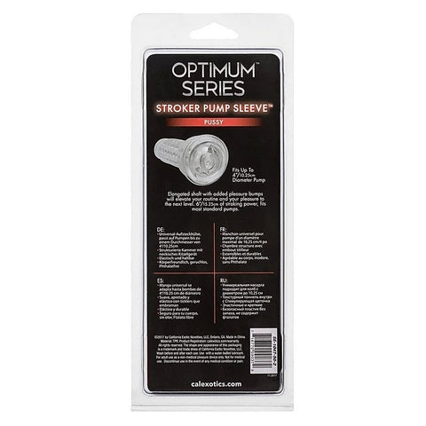 CalExotics Optimum Series Stroker Pump Sleeve Pussy - Pumps, Extenders and Sleeves
