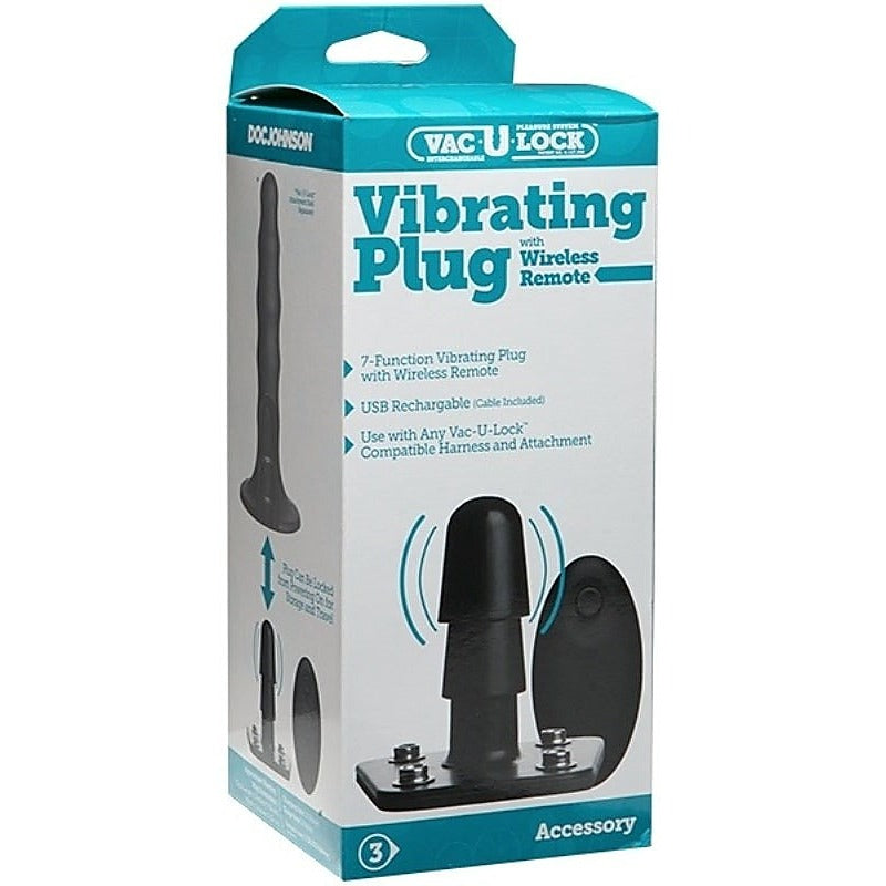 Vac-U-Lock Vibrating Plug By Doc Johnson - Strap On Sextoys