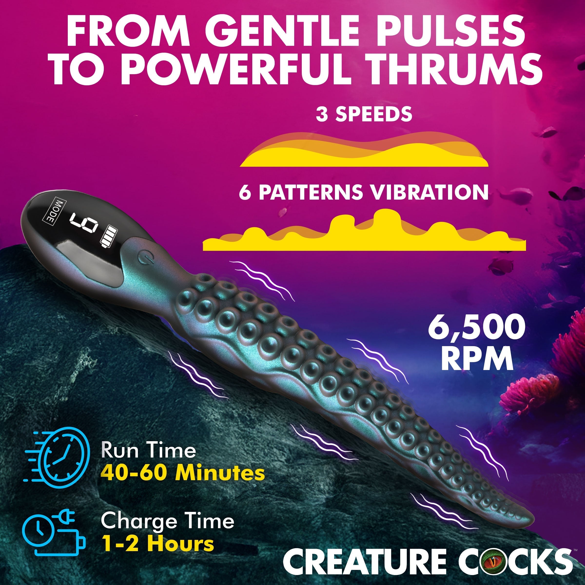 Creature Cocks Tentavibe Silicone Vibrator - - Vibrating Dildos